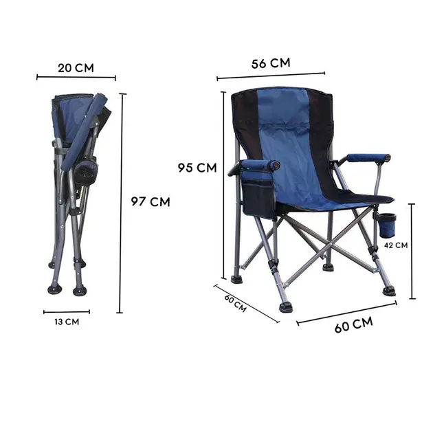 Розкладне крісло Lesko S4577 98*56*58 см туристичне - Зображення 5