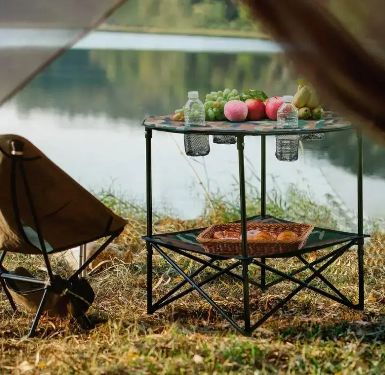 Розкладний набір для пікніка, круглий стіл та 4 стільці, компактна сумка GP4264 - Зображення 5