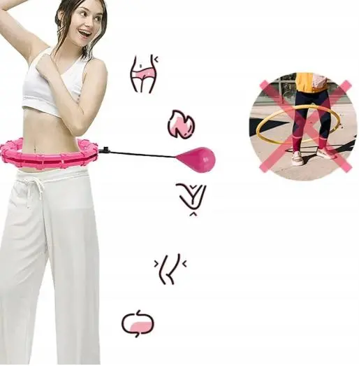 Розбірний масажний обруч - хулахуп із вантажем для схуднення - Зображення 3