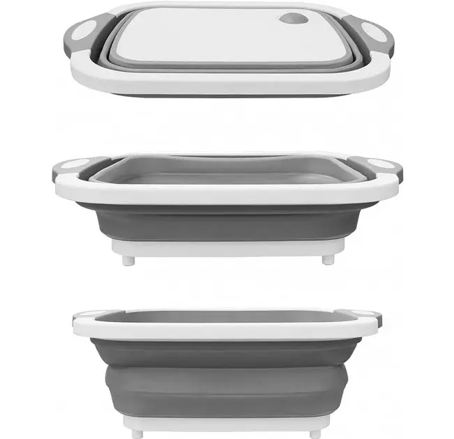 Обробна дошка 2 в 1 Chopper Дошка-миска, дошка контейнер, силіконова дошка - Зображення 6