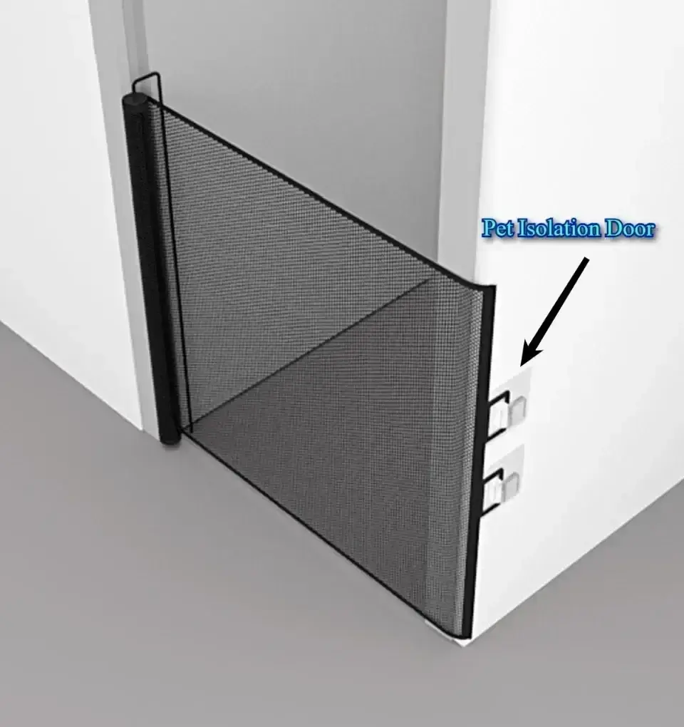 Розсувна мережа-бар'єр для тварин | Огородження для собак і кішок без свердління 75*180 - Зображення 3