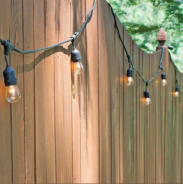 Ретро гірлянда на потужній сонячній батареї 5 м 15 лампочок Bulbs - Зображення 5