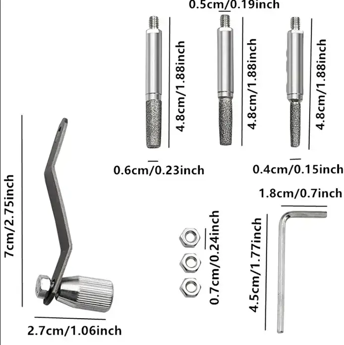 Ручна точила для ланцюгової пилки Hand Key Bar з алмазними насадками - Зображення 4