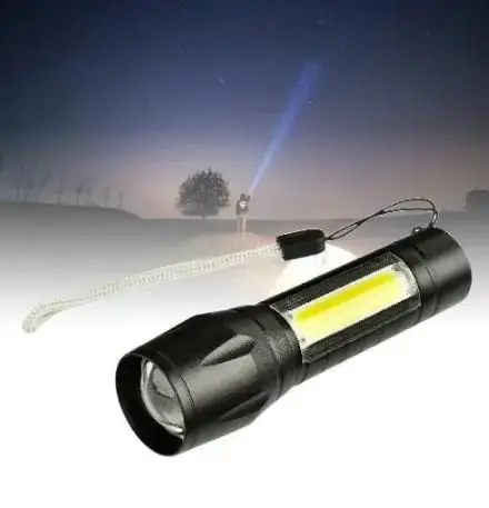 Ручний акумуляторний ліхтарик із бічним діодом Power style MX-829-COB - Зображення 6