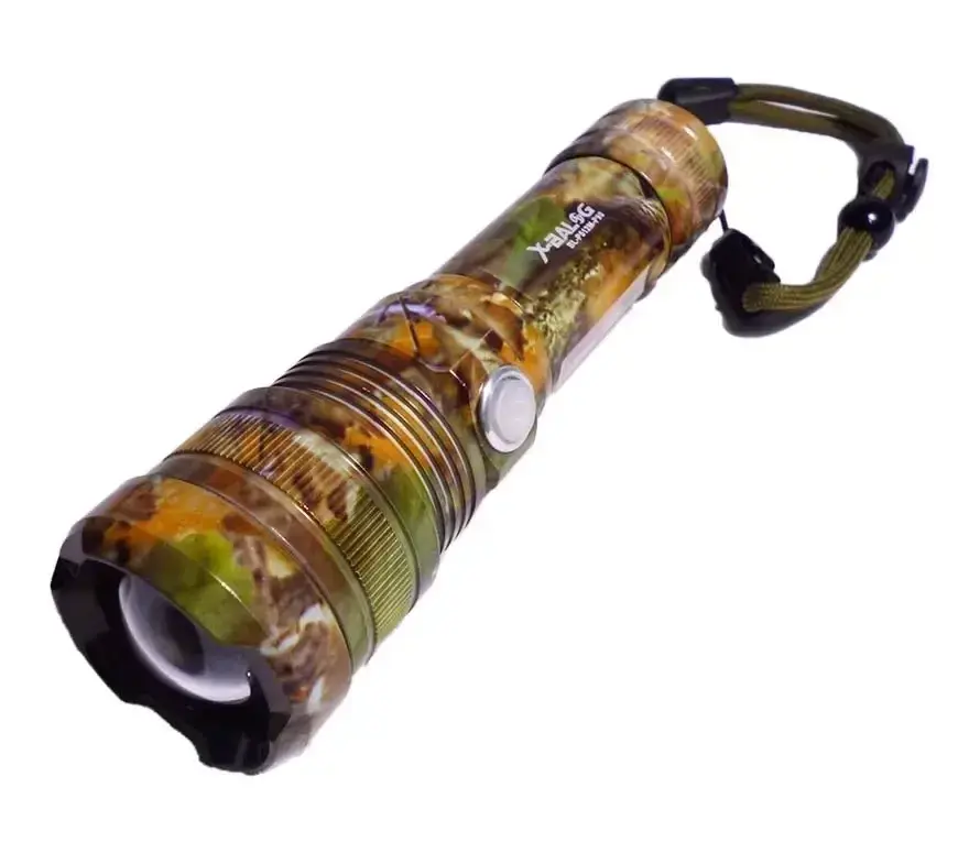 Ручний акумуляторний ліхтарик із бічним діодом Power style MX-915M-COB камуфляжний колір - Зображення 5