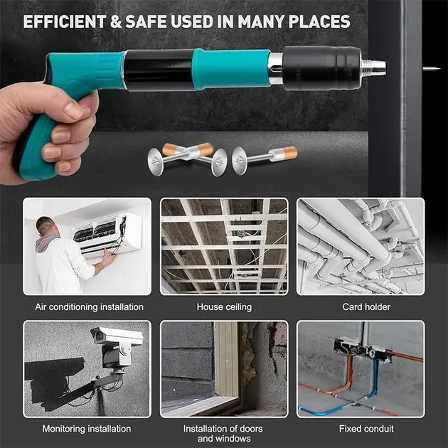 Ручний гвоздозабивний степлер пістолет у пластиковому кейсі The ceiling artifact AND-9 - Зображення 5