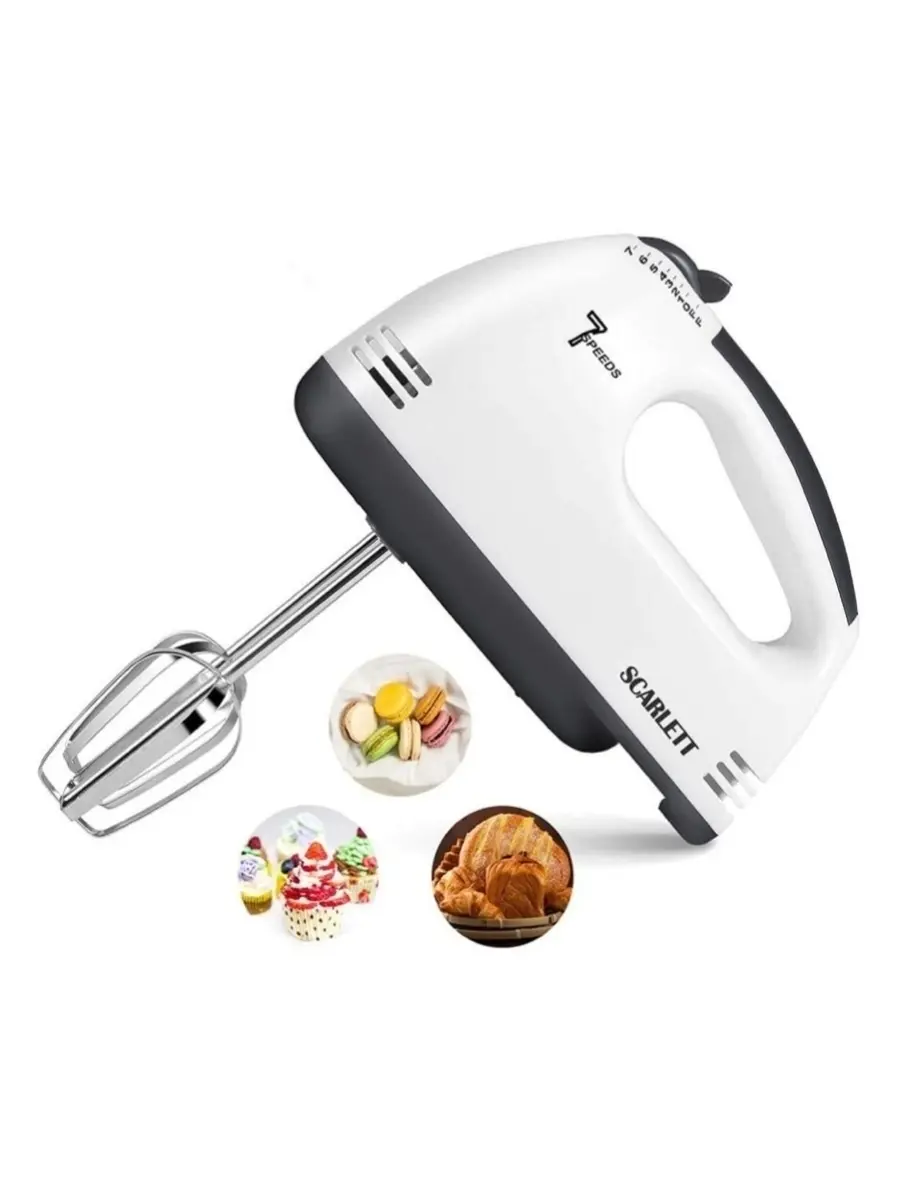 Ручний Міксер Iman електричний з насадкою для збивання яєць, тіста та крему, 7 швидкостей, 260 Вт, ММ-133 - Зображення 2