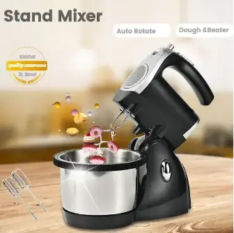 Ручний стаціонарний міксер із металевою чашею RAF - Зображення 3