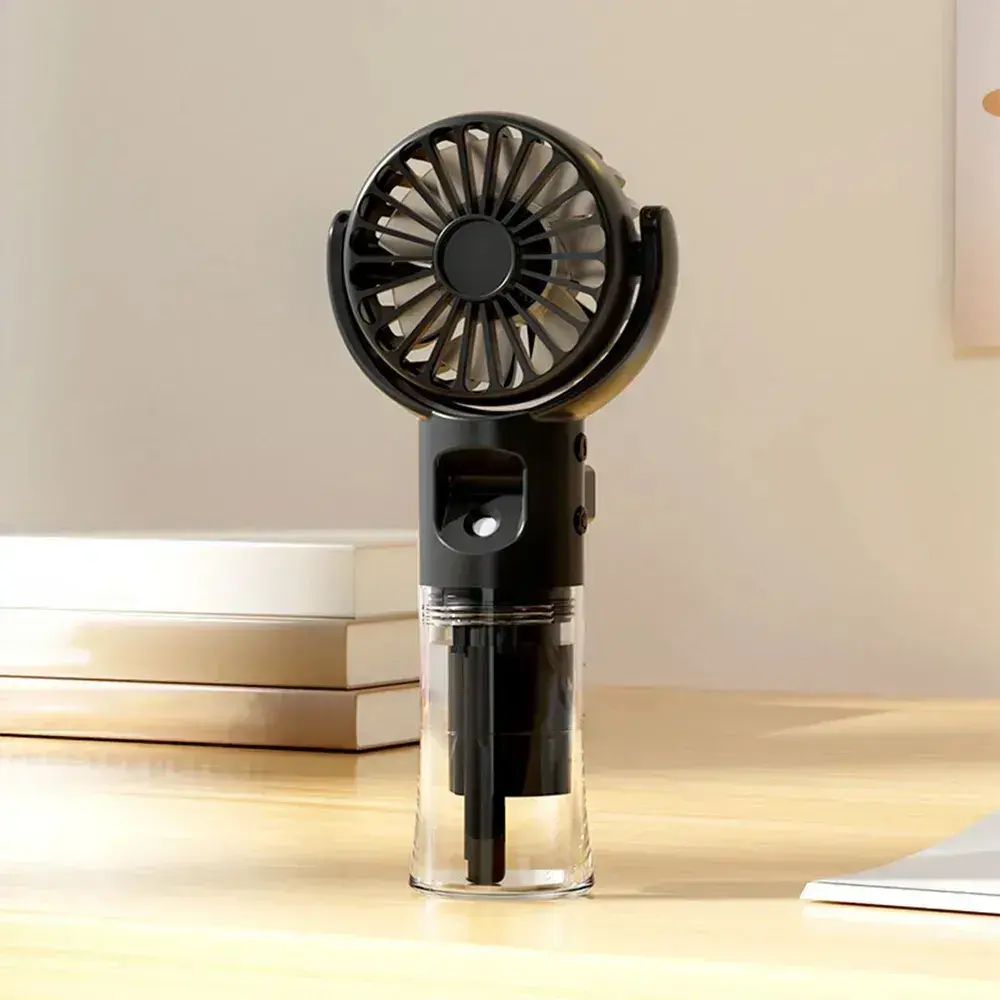 Ручний вентилятор з USB-розпилювачем / Акумуляторний міні вентилятор - Зображення 2