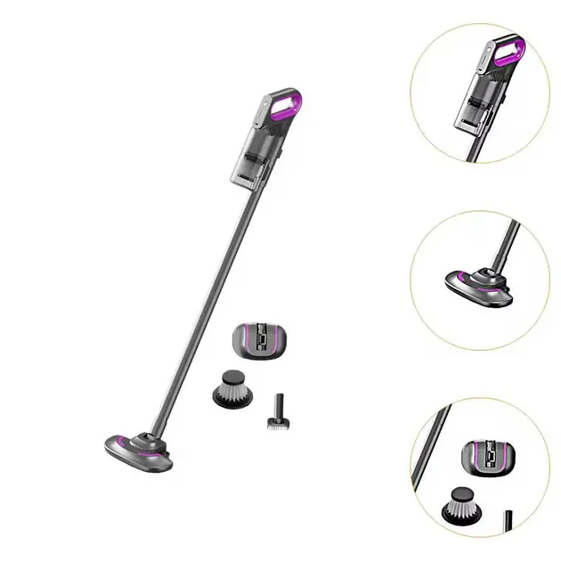 Ручний вертикальний пилосос Mite Remover 2в1, бездротовий пилосос на акумуляторі сірий XL-1153 - Зображення 2