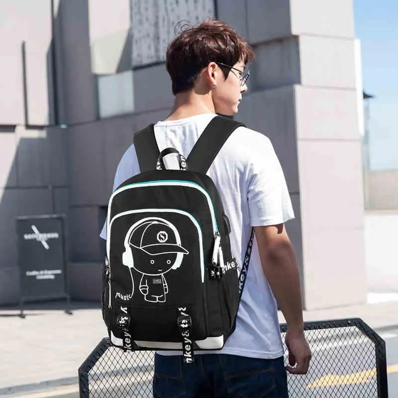 Рюкзак Senkey & Style Music з USB світиться в темряві - Зображення 4