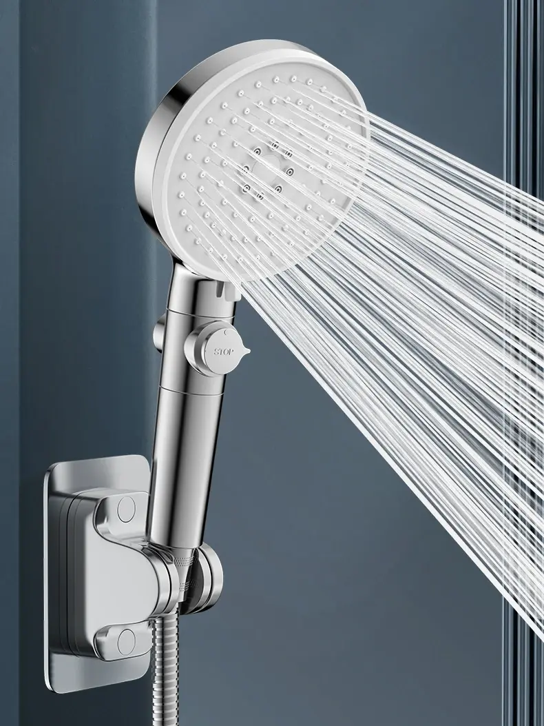 Насадка для душу регульована 8 режимів Сріблястий - Зображення 2