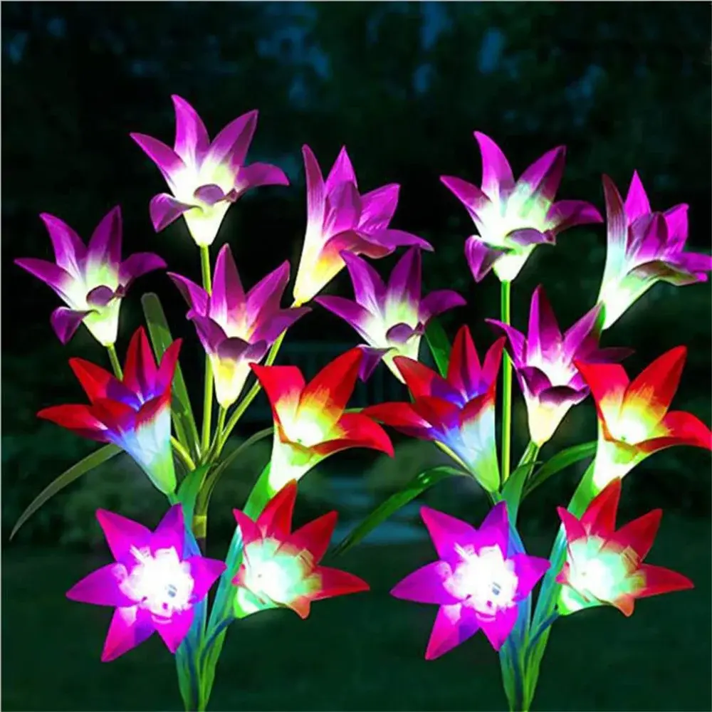 Вуличний Садовий ліхтар на сонячній батареї Лілія 74 см - Зображення 2