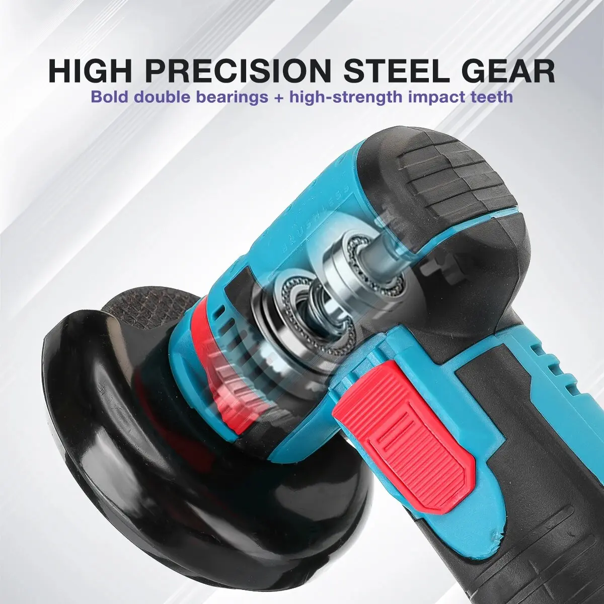 Кутова шліфувальна машина з літієвою батареєю, 19500 об/хв(болгарка) - Зображення 5