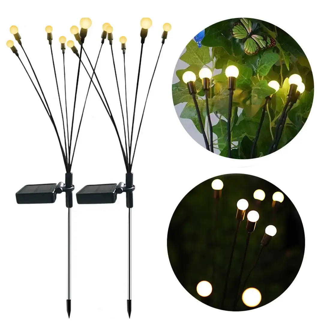 Садовый фонарь в упаковке 2 шт. на солнечной батарее "Светлячки" 70 см Уличный фонарик - Зображення 2