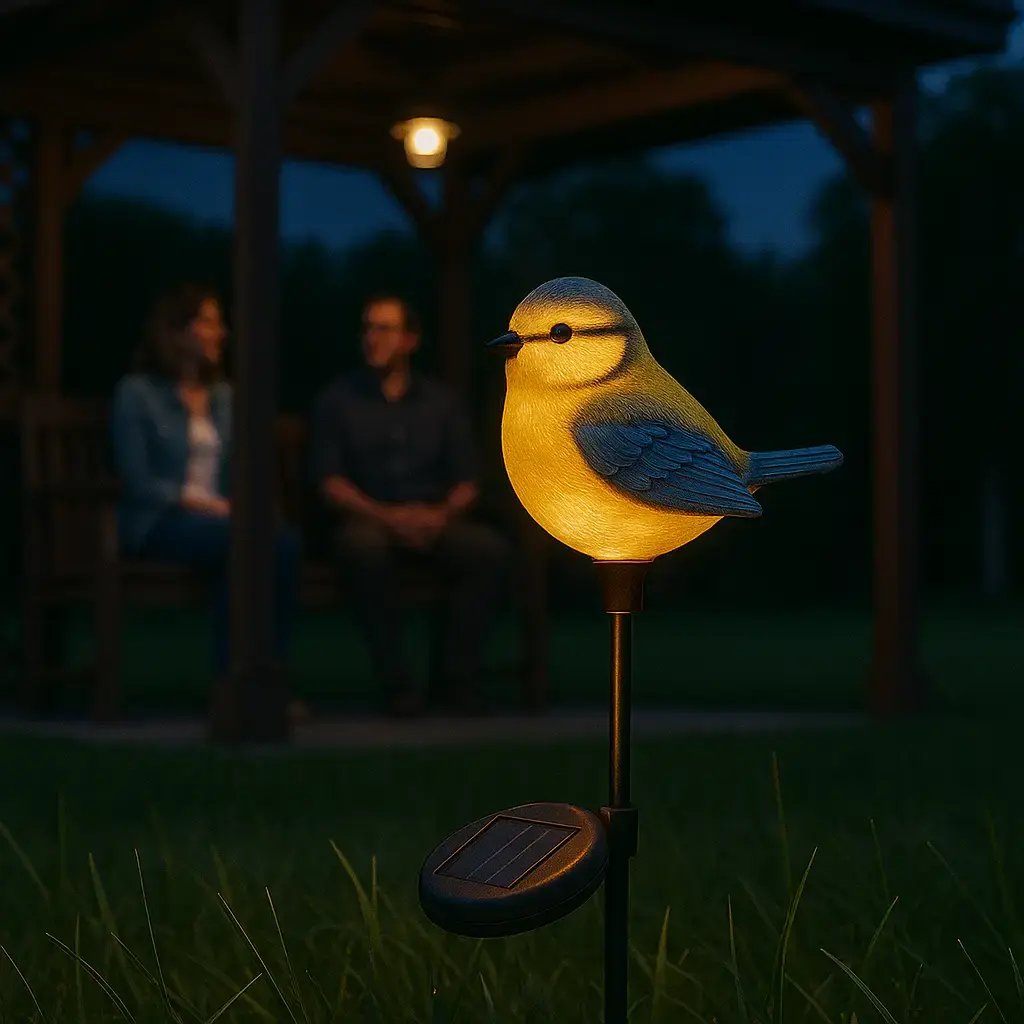 Садовий світильник на сонячній батареї 1шт, Птах / Декоративний ліхтар / Вуличний світильник на акумуляторі - Зображення 3