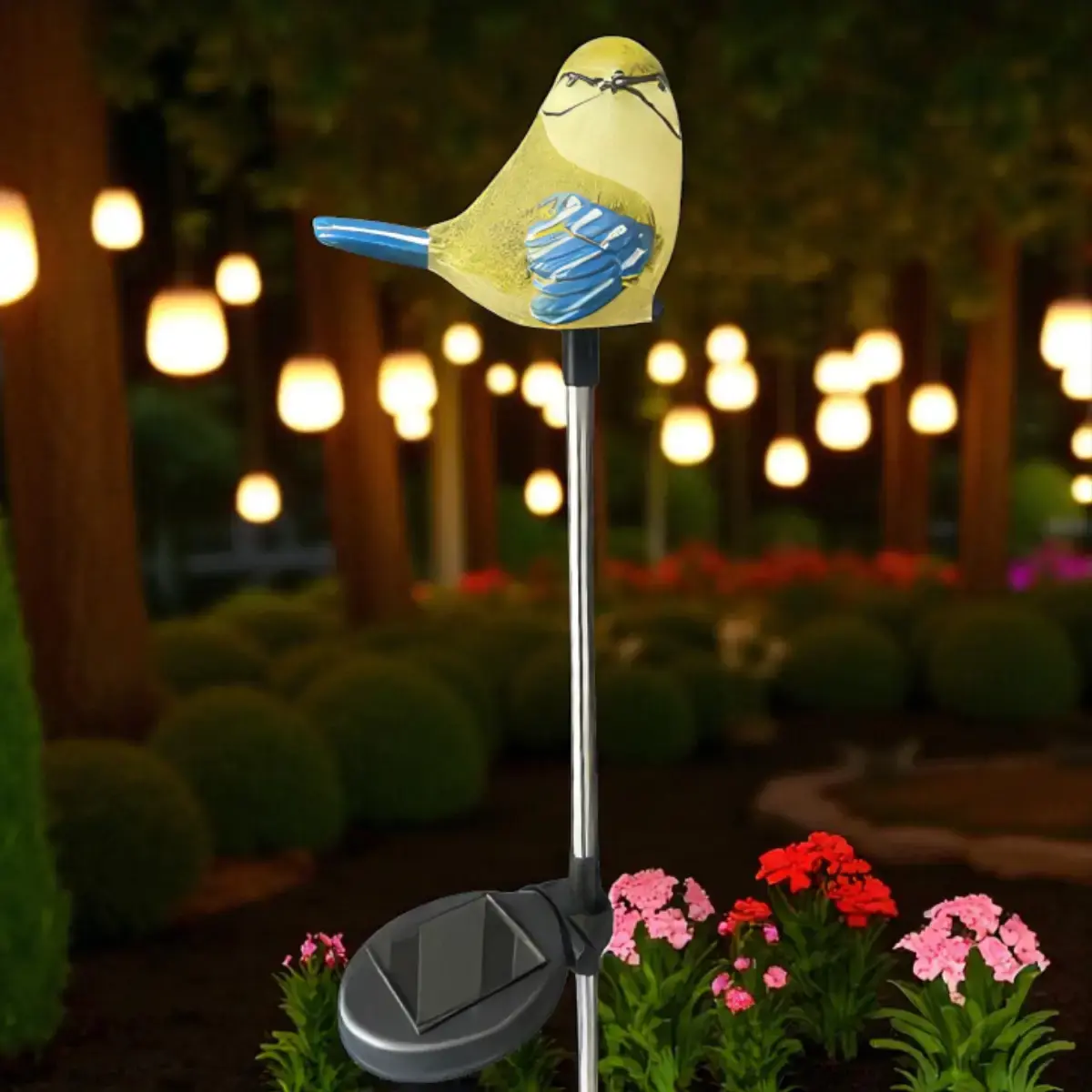 Садовий світильник на сонячній батареї 1шт, Птах / Декоративний ліхтар / Вуличний світильник на акумуляторі - Зображення 4