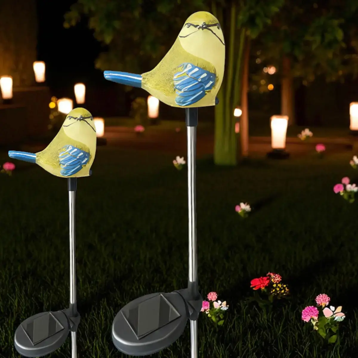 Садовий світильник на сонячній батареї 1шт, Птах / Декоративний ліхтар / Вуличний світильник на акумуляторі - Зображення 5