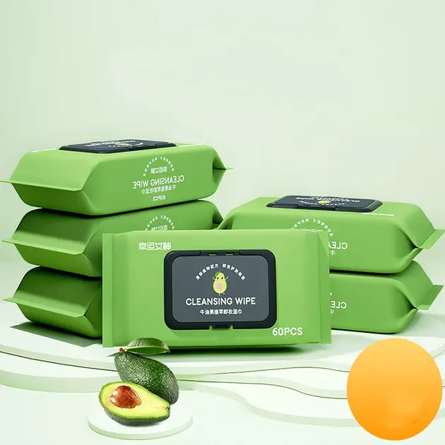 Серветки для зняття макіяжу Disposable Makeup Remover Wipes з екстрактом авокадо 60 шт - Зображення 3