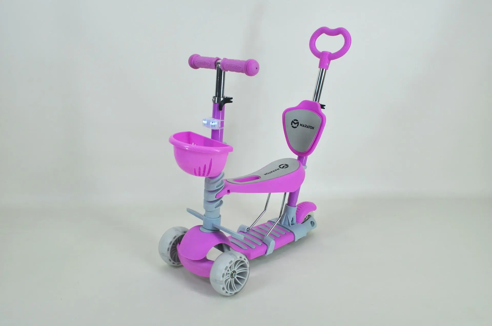 Самокат Maraton Tucson триколісний 3 в 1 + мигалка - Зображення 2