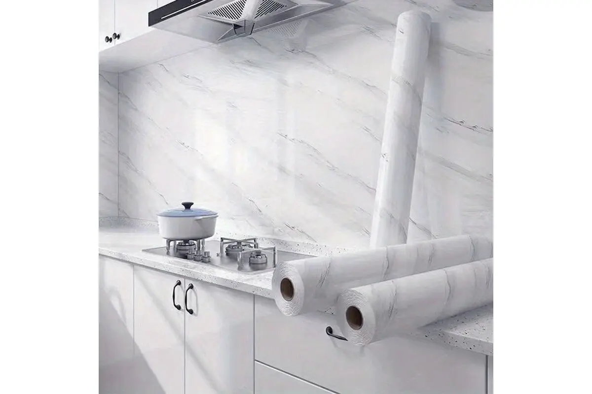 Самоклеюча плівка Supretto білий мармур TA-10 60*300cm - Зображення 4
