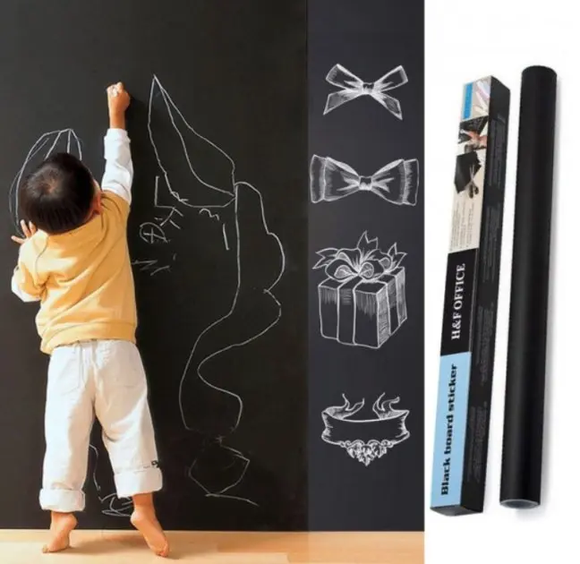 Самоклеюча плівка для малювання крейдою Black Board Sticker - Зображення 2