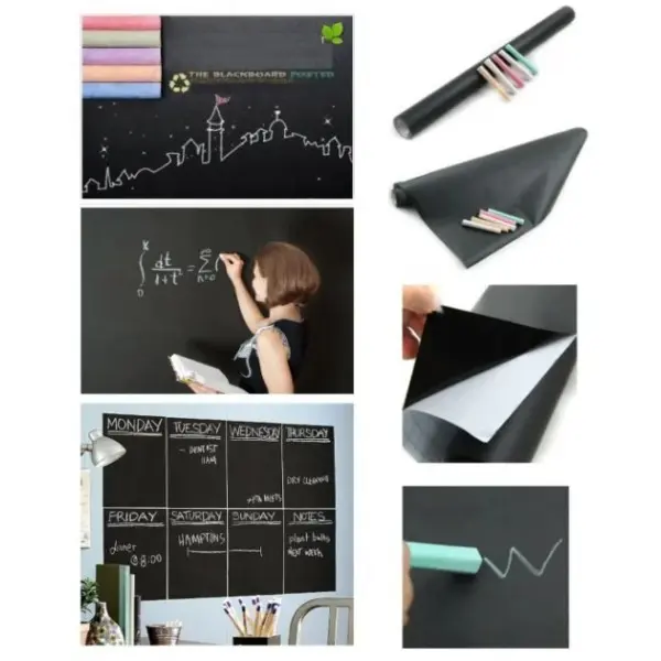 Самоклеюча плівка для малювання крейдою Black Board Sticker - Зображення 6