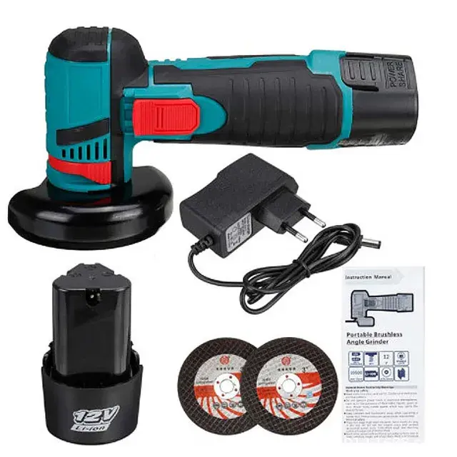 Кутова шліфувальна машина з літієвою батареєю, 19500 об/хв(болгарка) - Зображення 6