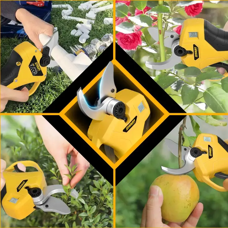 Секатор акумуляторний садовий ножиці для гілок 36v набір 2x акумулятора - Зображення 3