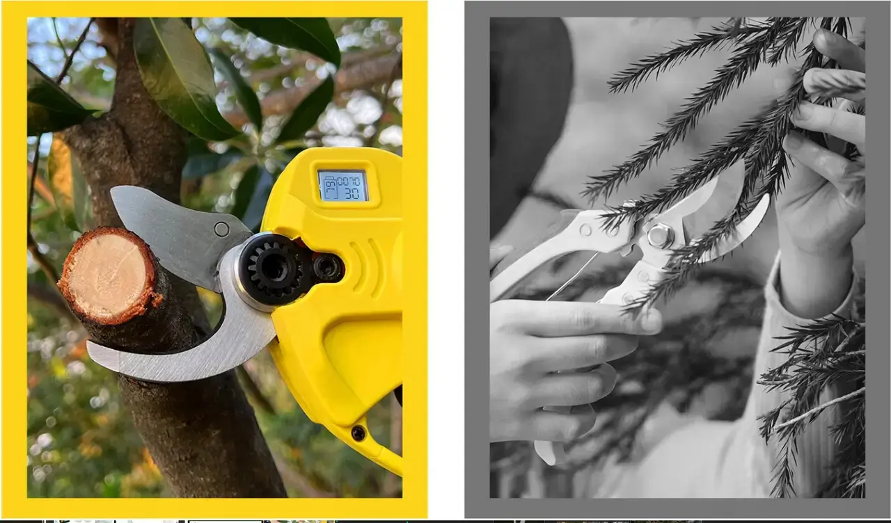 Секатор акумуляторний садовий ножиці для гілок 36v набір 2x акумулятора - Зображення 4