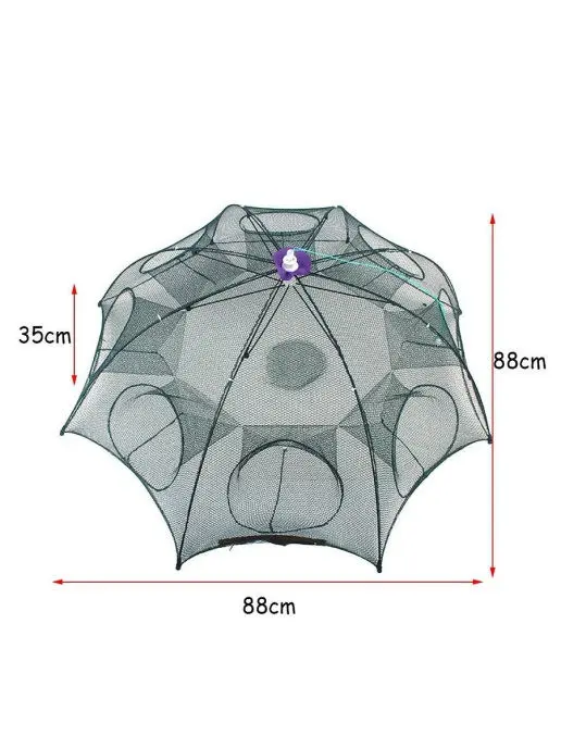 Мережа рибальська автоматична, 4-8 отворів, нейлонова, складана - Зображення 2