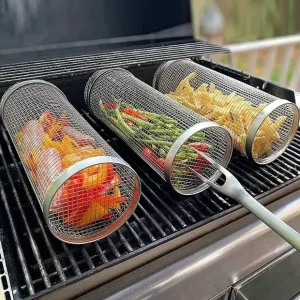 Сітка-гриль для овочів GRIL без ручки, метал + щітка