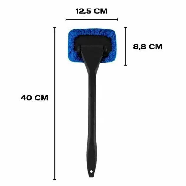 Щітка для лобового скла, швабра для вікон та дзеркал, мікрофібра для миття вікон - Зображення 5