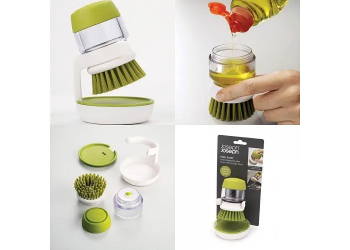 Щітка для миття посуду з дозатором для миючого засобу Soap Brush - Зображення 5