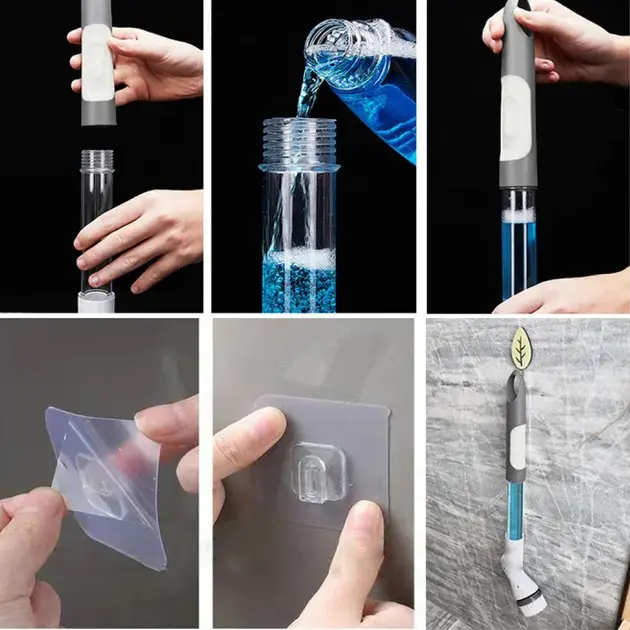 Щітка електрична 8 насадок,360 градусів Cleaning brush AND 1-33 - Зображення 4