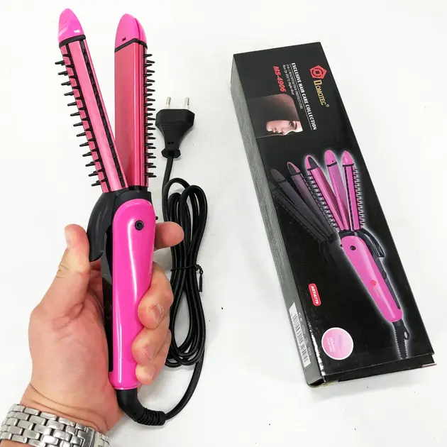 Щипці для вирівнювання, гофре, локони, гребінець з покриттям DOMOTEC MS-4906 3в1 - Зображення 3