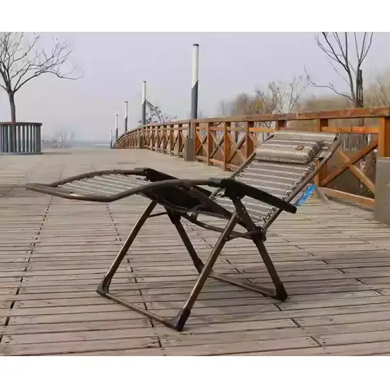 Шезлонг розкладне крісло-лежак 170х70х65 садове крісло для відпочинку кемпінгове - Зображення 3
