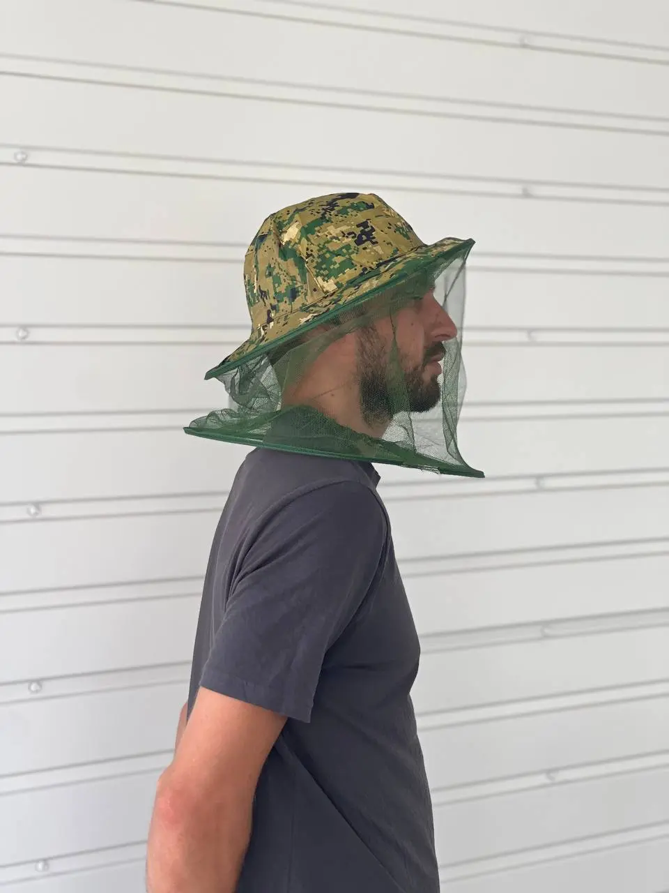 Капелюх антимоскітний камуфляж для полювання риболовлі садівництва / Панама з сіткою для захисту від мошок комарів - Зображення 5