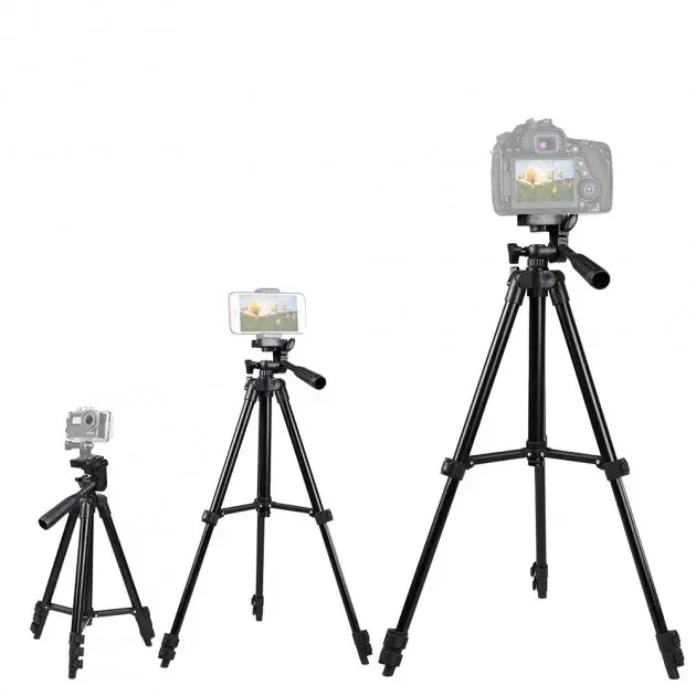 Штатив металевий універсальний для телефону та фотоапарата Tripod 3120 портативний трипод 0,35-1.02м - Зображення 5