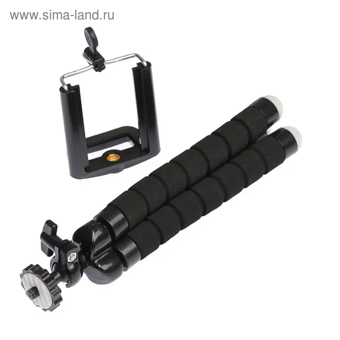 Штатив-тренога NULIER настільний, для телефону, гнучкі ніжки, висота 17 см, чорний - Зображення 3