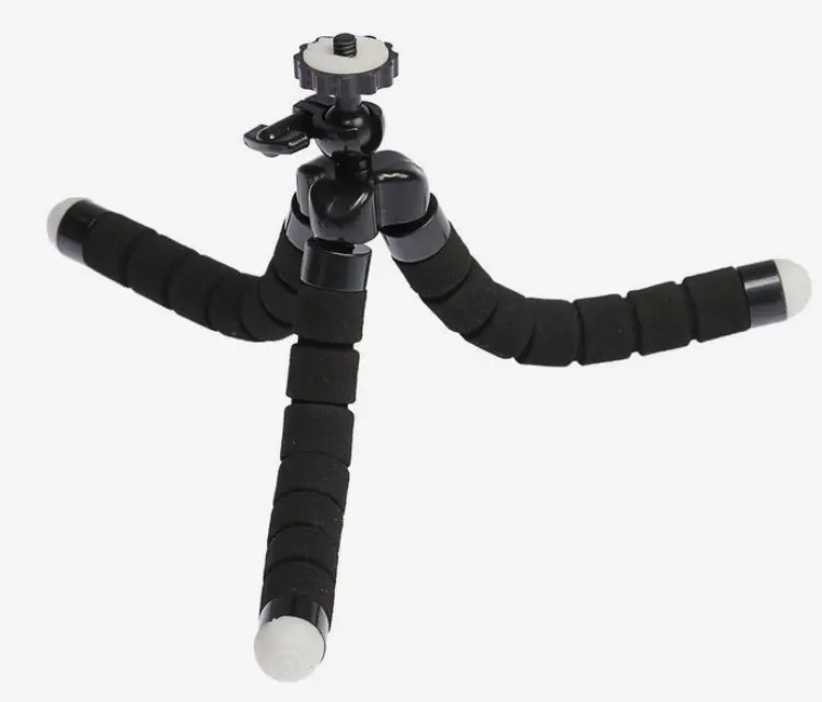Штатив-тренога NULIER настільний, для телефону, гнучкі ніжки, висота 17 см, чорний - Зображення 6