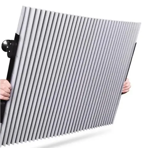 Шторка сонцезахисна в авто 65см Тканина + Фольга висувна - Зображення 2