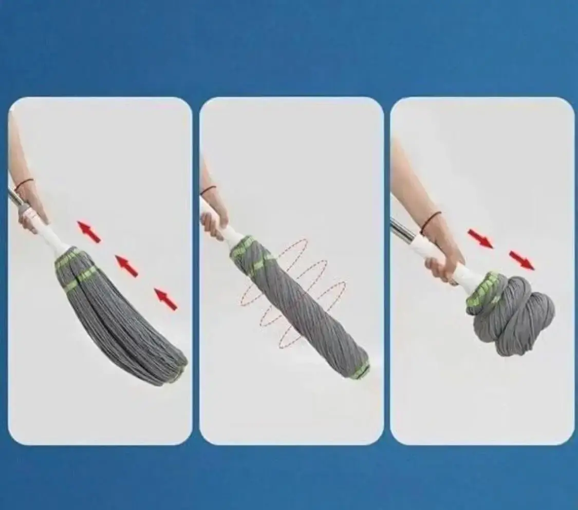 Швабра для сухого та вологого прибирання самовіджимна (SHV-222) - Зображення 5