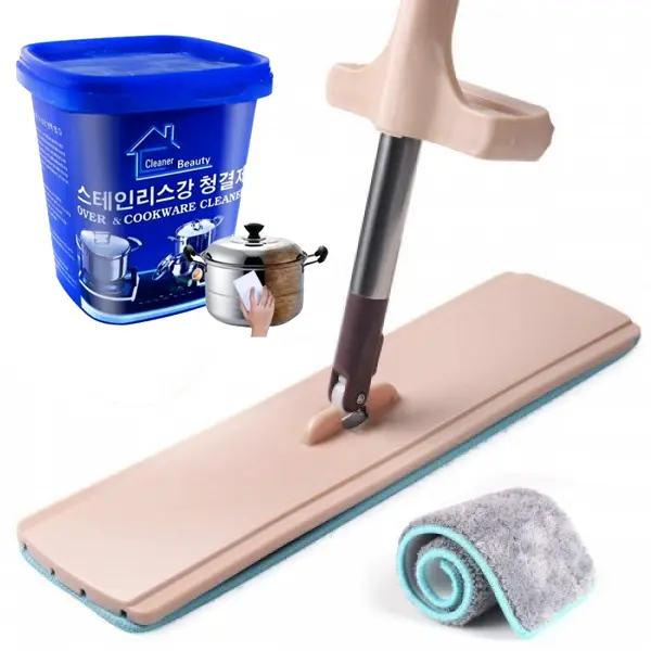 Швабра з віджимом "ледар" SPIN MOP 360, мікрофібра, телескопічна ручка - Зображення 4