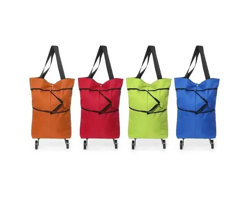 Складна сумка-візок для покупок з колесами - Зображення 2