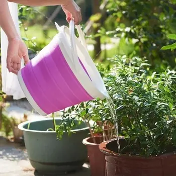 Складане силіконове відро 5л Collapsible Bucket - Зображення 3