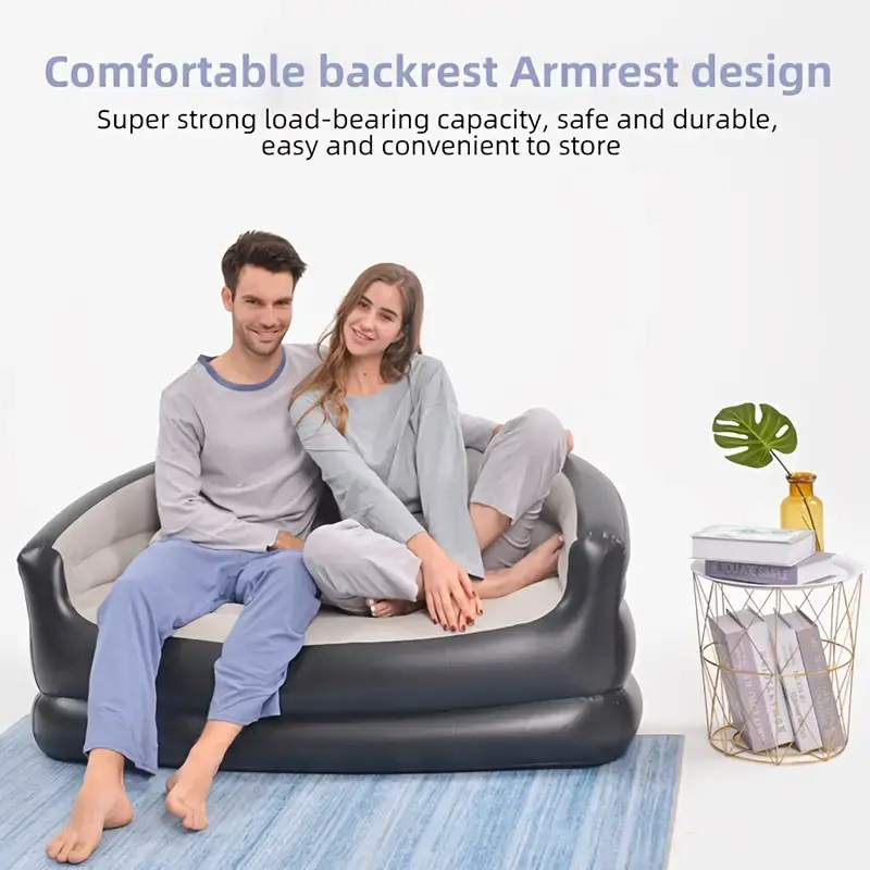 Складаний диван для відпочинку, Портативне ліжко з підлокітниками ПВХ матеріал XL-1134 - Зображення 5