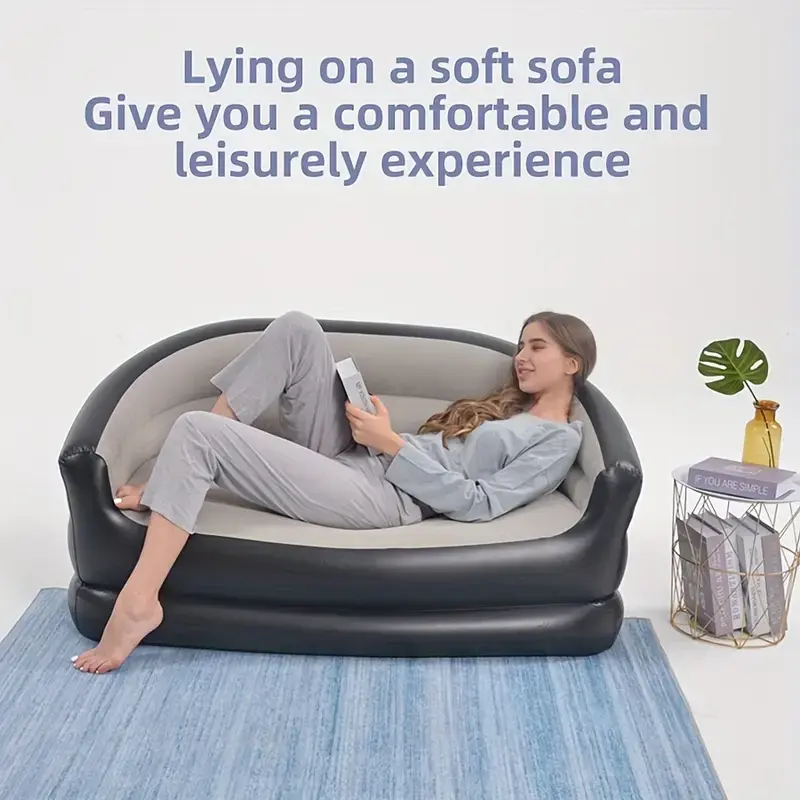 Складаний диван для відпочинку, Портативне ліжко з підлокітниками ПВХ матеріал XL-1134 - Зображення 7