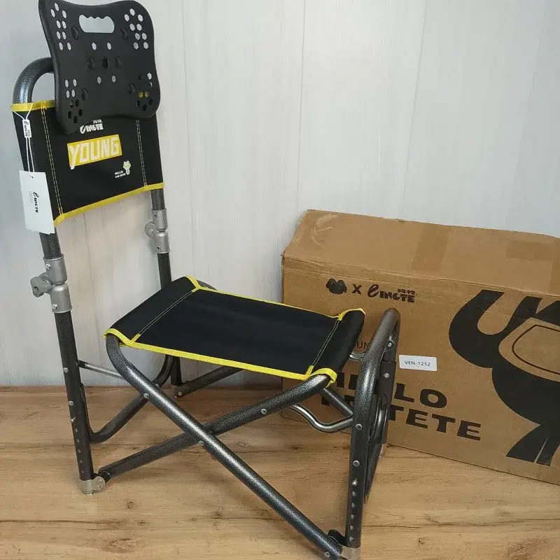 Складаний телескопічний стілець до 150 кг, ven-1252 / Стілець для рибалки / Складне крісло - Зображення 7