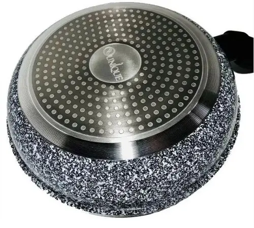 Сковорода глибока з кришкою UNIQUE UN-5171 24 см - Зображення 2